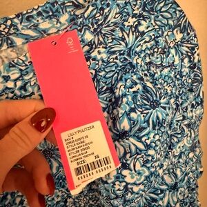 NWT Lilly Pulitzer Belden Pima Cotton Dress in Cumulus Blend Blooming Floral